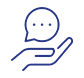 A blue Centrelink Advice icon